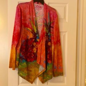 Leona Lovegrove jacket XL. Copyright artwork. Tropical colors